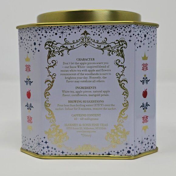 Harney & Sons Snow White Princess Blend Tea Tin – Empty Collectible Container - Picture 4 of 10